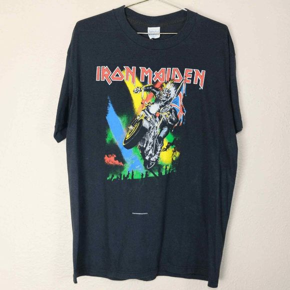 Vintage Iron Maiden Tee Shirt Adult XL Maiden England Tour Metal Band 1989 80s
